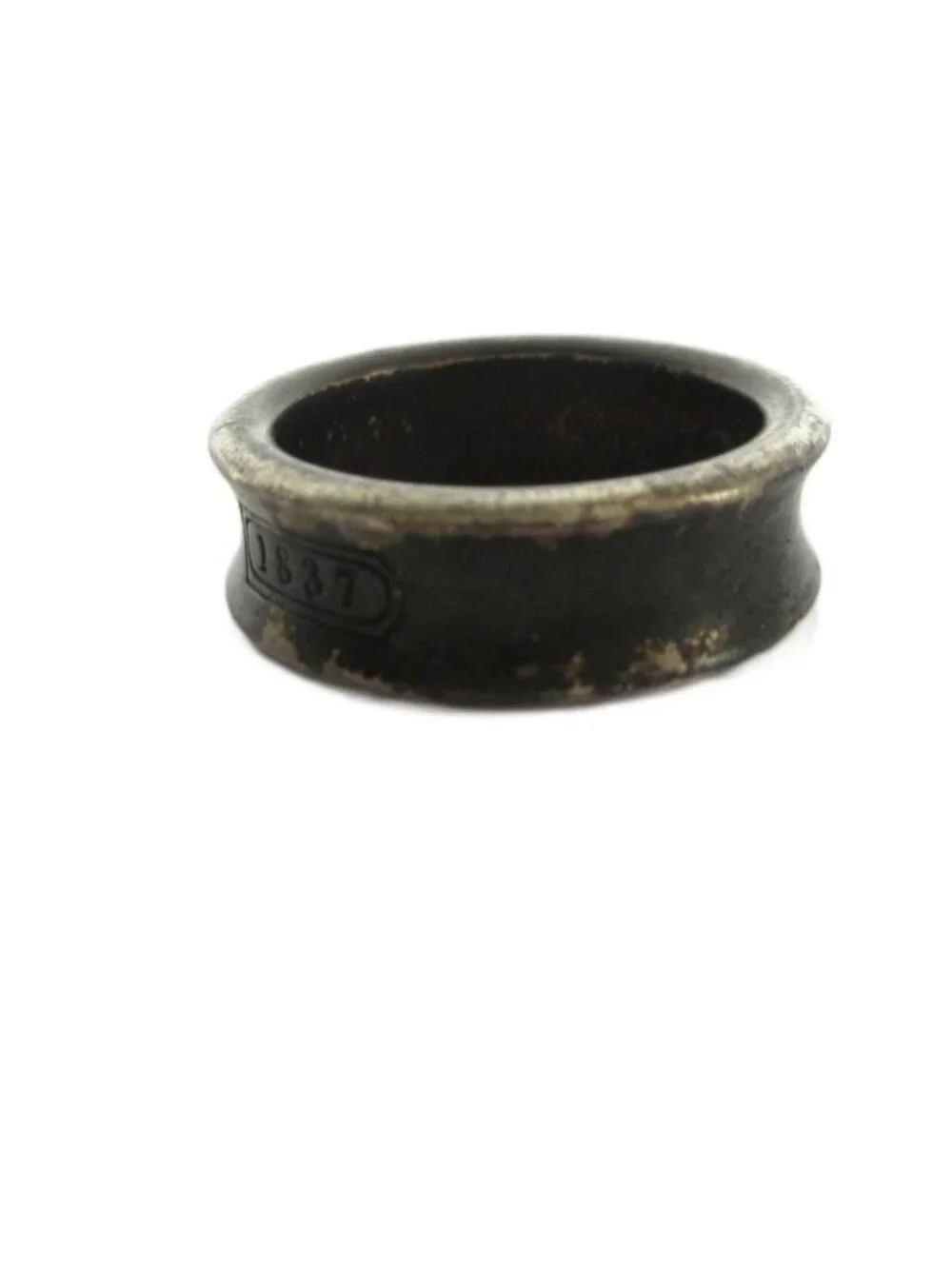 Tiffany & Co 1837 Ring Log Silver Color Black